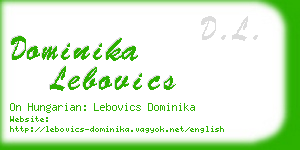 dominika lebovics business card